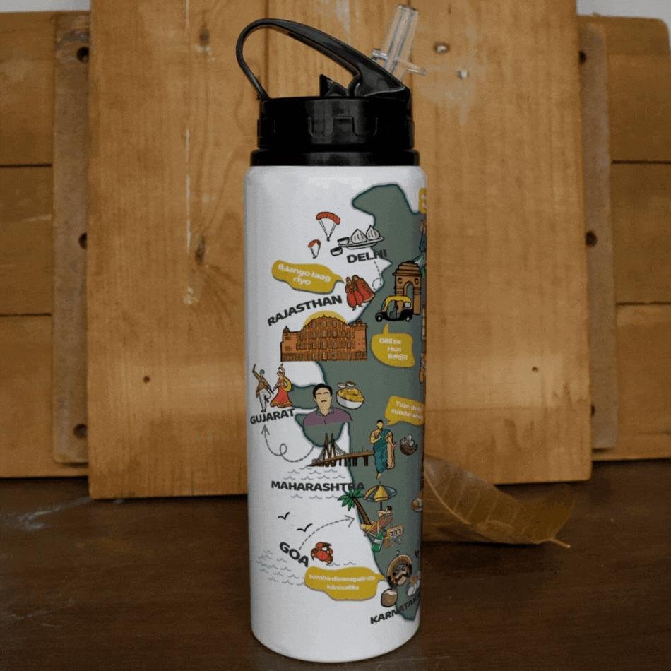 Personalized water bottle with logo