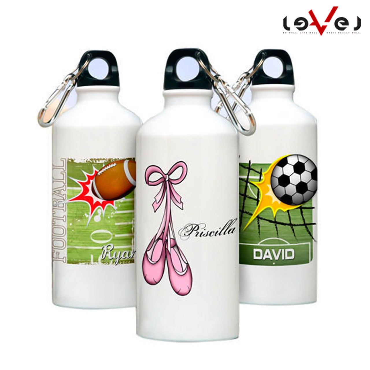 Personalized water bottle with logo