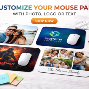 Custom mouse pads with photo, logo and design – personalized mouse pad online India