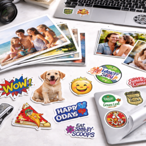 High-quality photo printing with waterproof custom stickers
